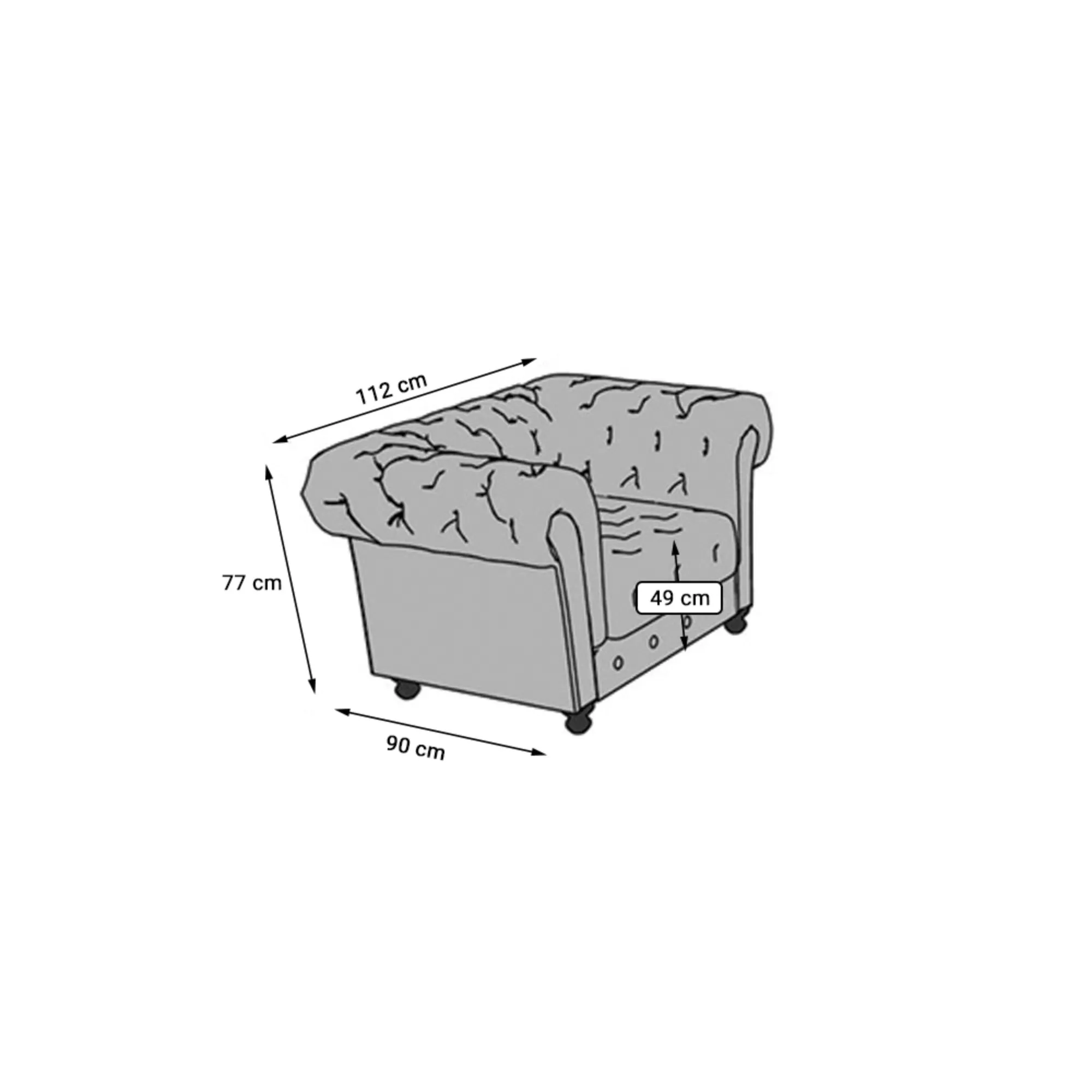 1 seater CHESTERFIELD