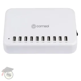 10 Port USB Desktop Charger 24A/120W White