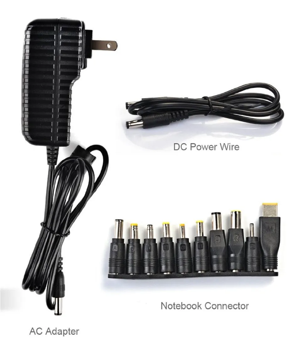 18000mAh Portable Power Bank with Power Adapter, DC Cable and 10 Adapter Tips