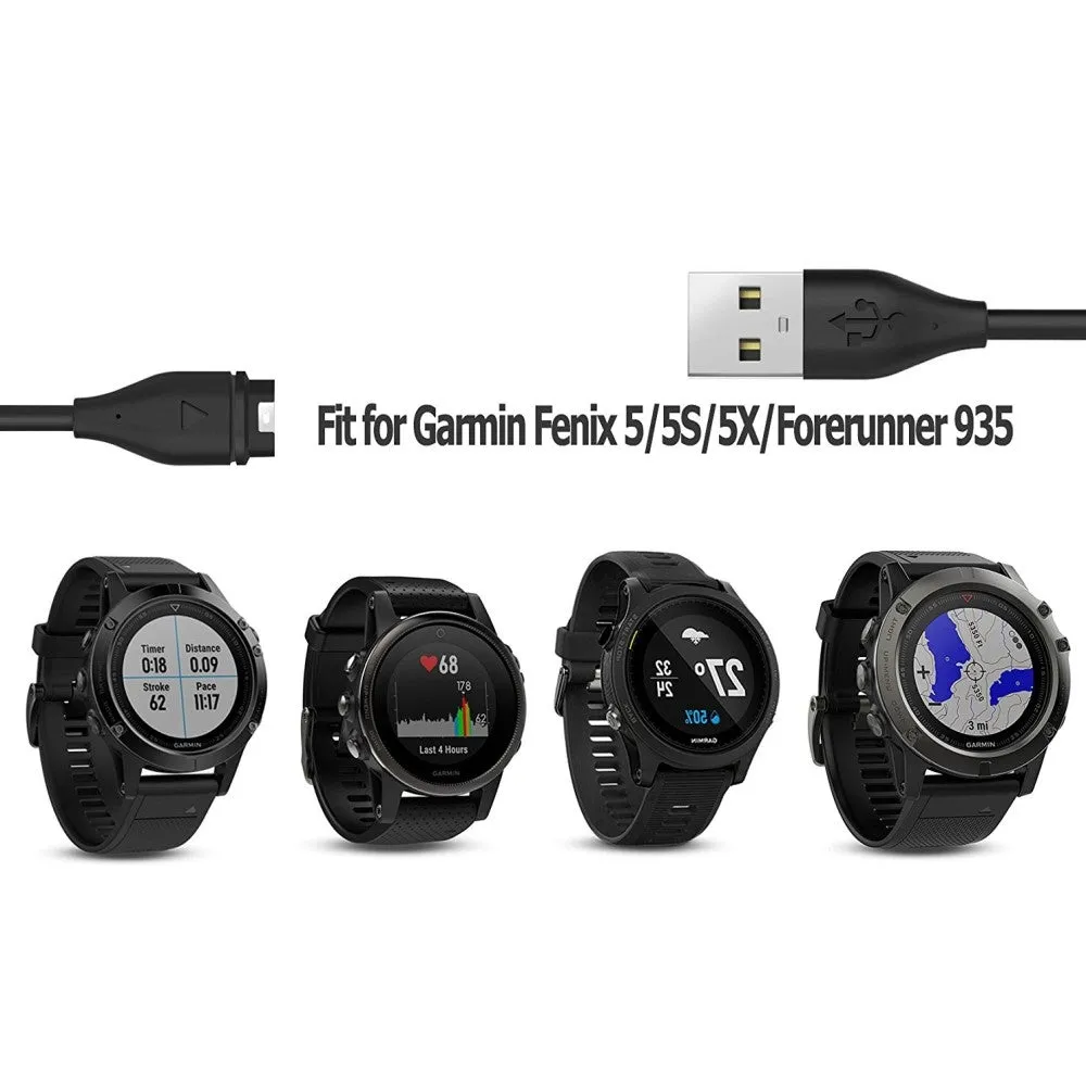 (1m) Garmin USB A Fast Charging Cable - Black