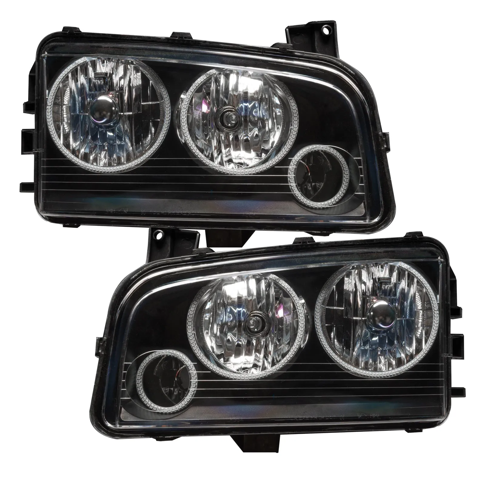 2005-2010 Dodge Charger Pre-Assembled Headlights - Non HID - Triple Halo