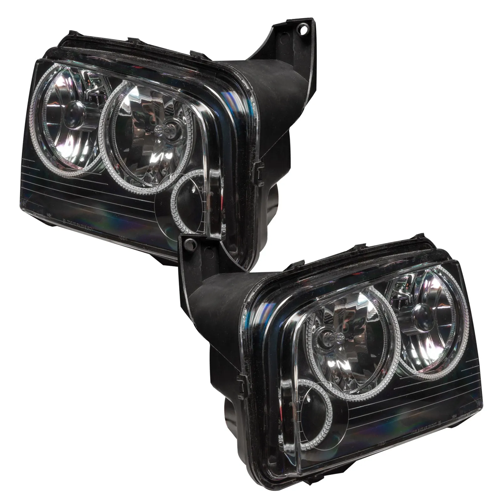 2005-2010 Dodge Charger Pre-Assembled Headlights - Non HID - Triple Halo