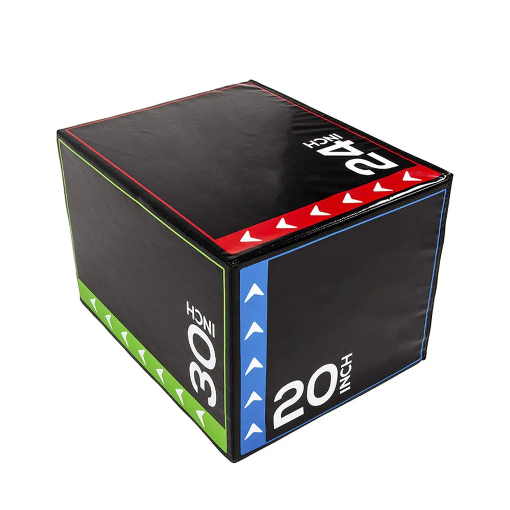 3 in 1 Soft Plyometric Box Jump Box - 20 x 24 x 30 inch