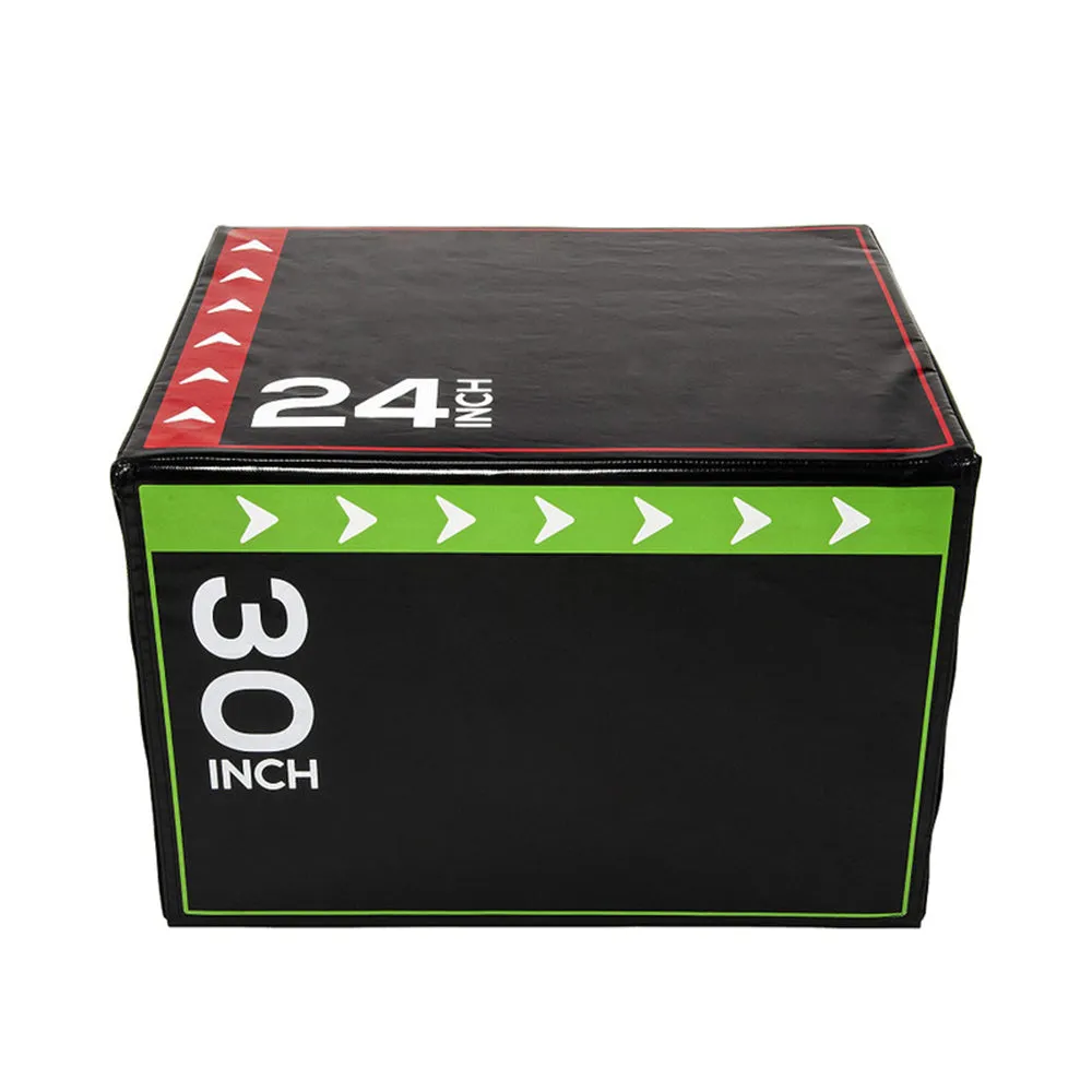 3 in 1 Soft Plyometric Box Jump Box - 20 x 24 x 30 inch