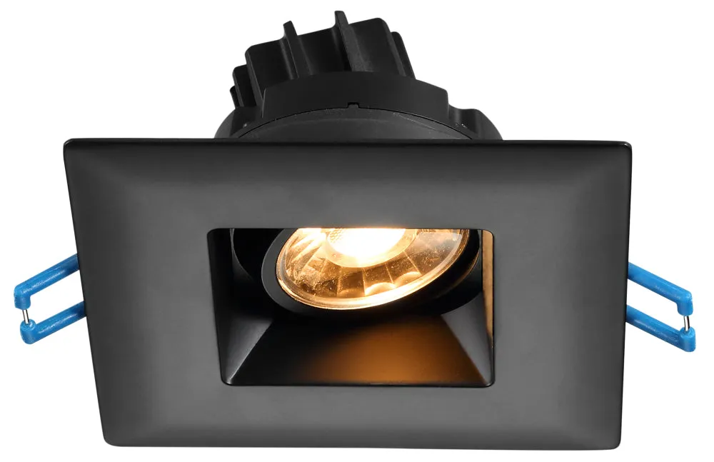 3″ Square Regressed Gimbal LED, 7.5W, Selectable CCT and Multiple Finishes