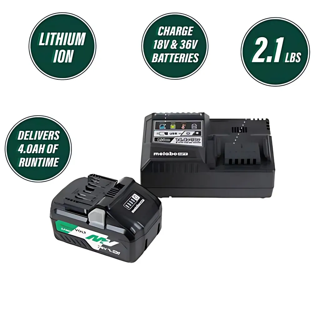 36V/18V MultiVolt Lithium Ion Slide Battery and Charger Starter Kit (4.0Ah/8.0Ah)