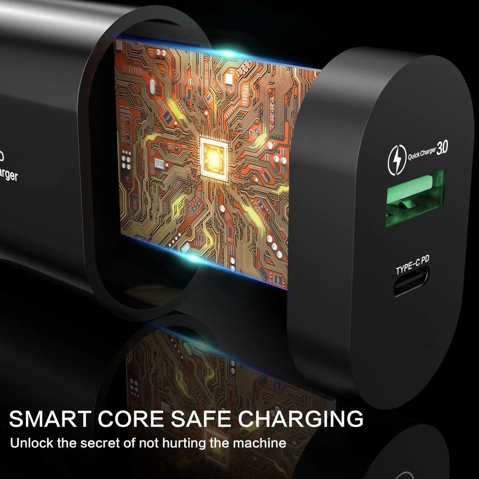 36W USB Wall Charger with Quick Charge for iPhone & More: Fast Charging Hub - CE Certified