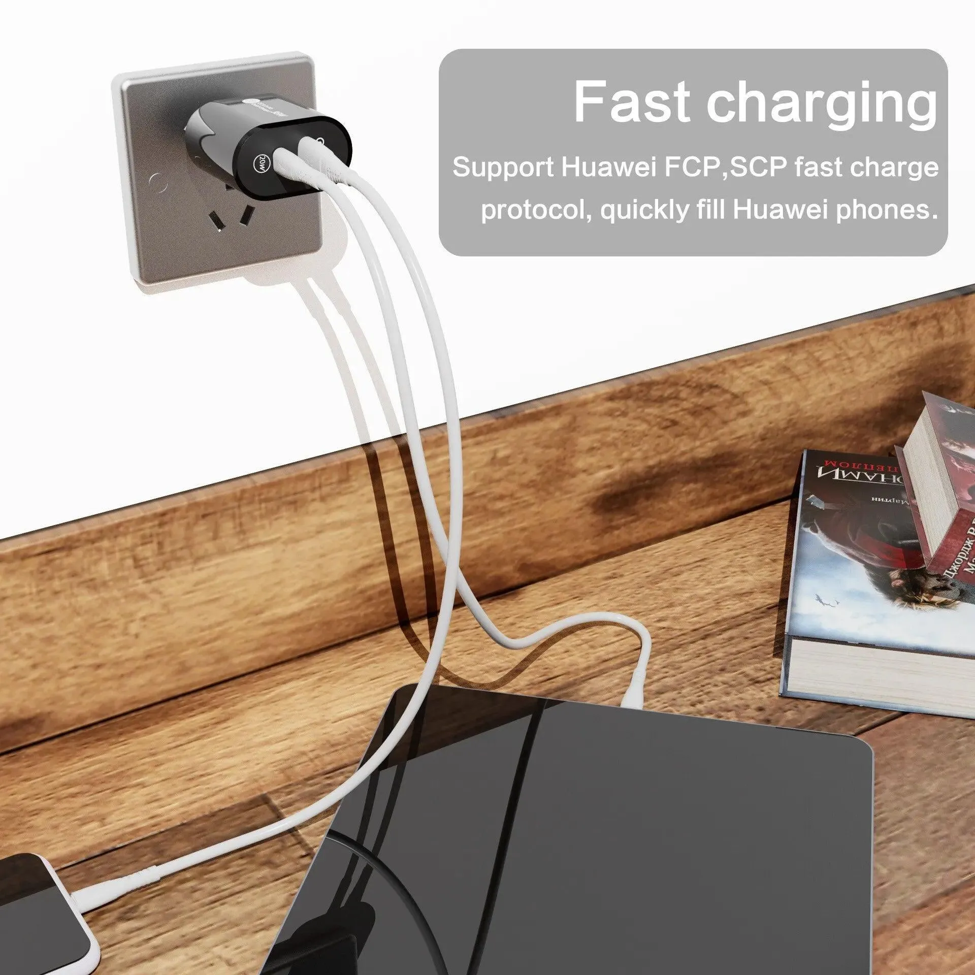 36W USB Wall Charger with Quick Charge for iPhone & More: Fast Charging Hub - CE Certified