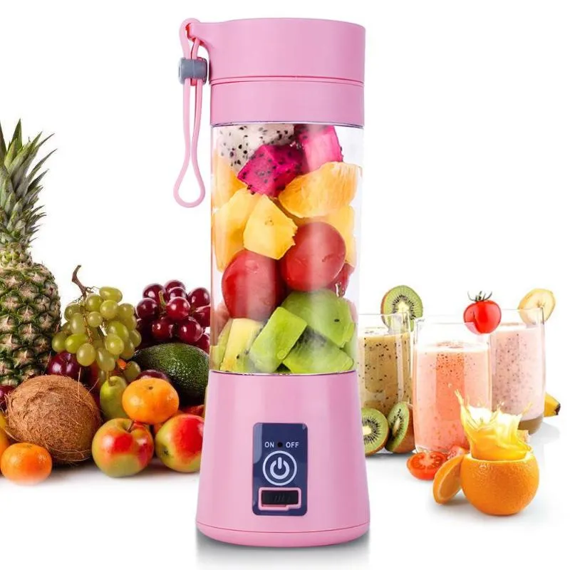 380ML 2/4/6 Blades Portable USB Electric Fruit Citrus Lemon Juicer Blender