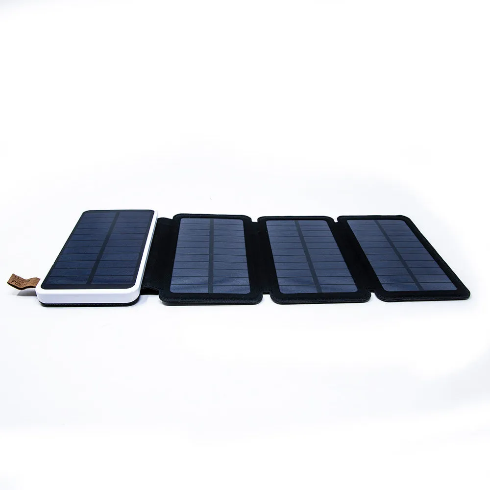 4-Fold Solar Dual-USB Charger 10,000mAH and LED Light Stealth Angel Survival