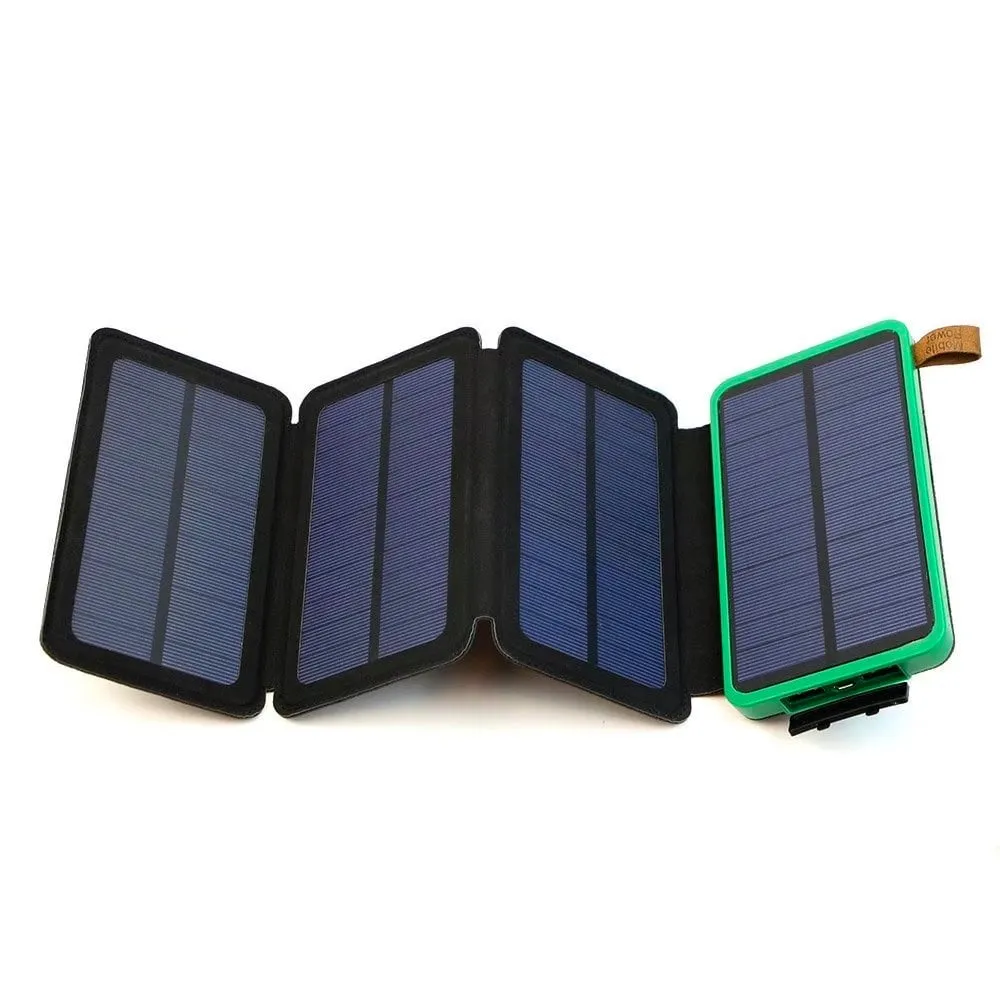 4-Fold Solar Dual-USB Charger 10,000mAH and LED Light Stealth Angel Survival