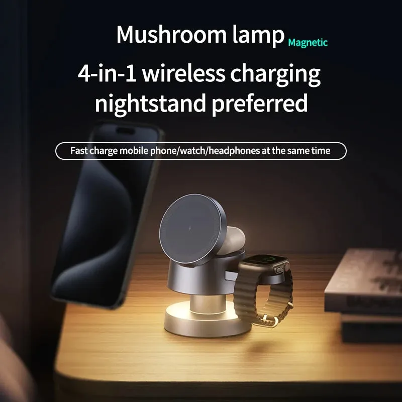 4-in-1 Magnetic Mushroom Light & Wireless Charger