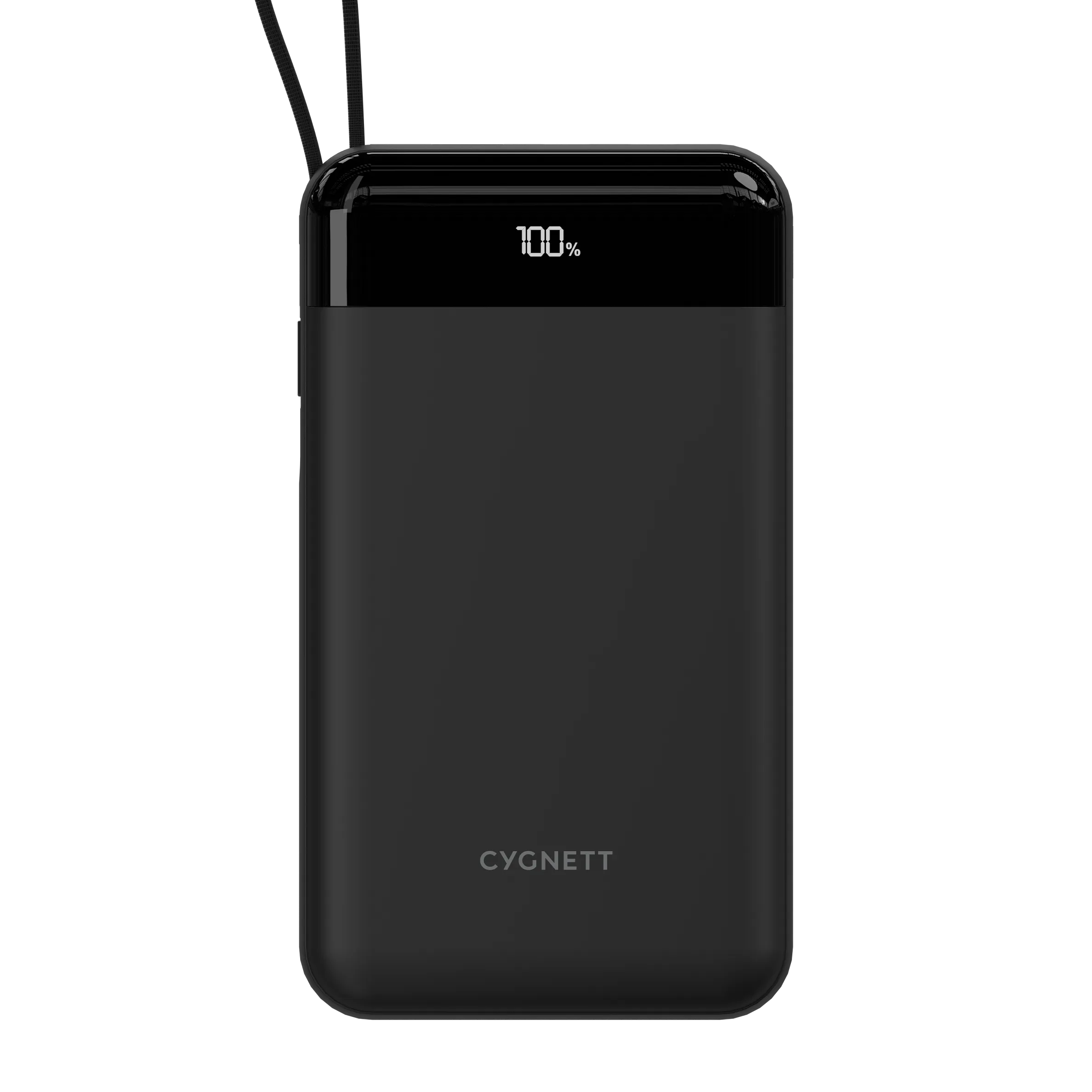 40,000mAh Power Bank with Integrated USB-C Cable - Black