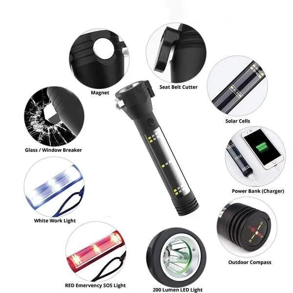 4000LM Rechargeable Multifunction Emergency Torch