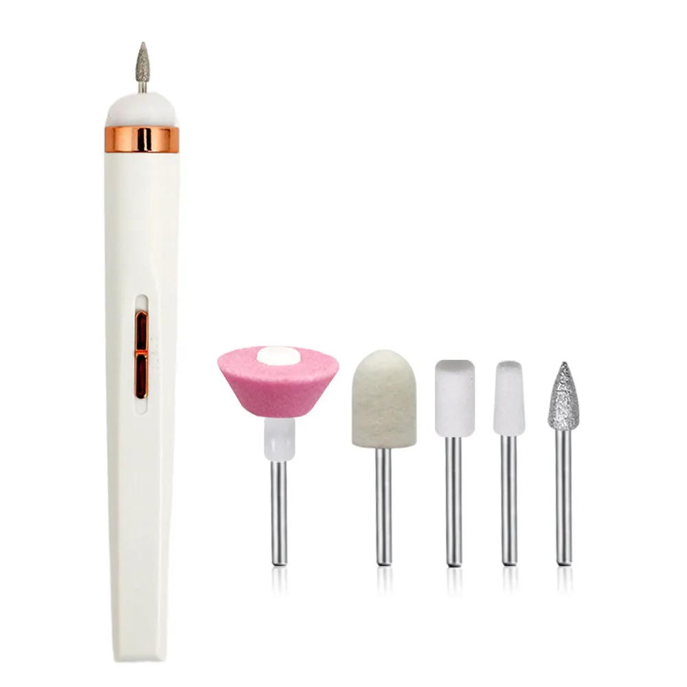 5 IN 1 Electric Nail Drill Kit Full Manicure and Pedicure Tool - USB Rechargeable