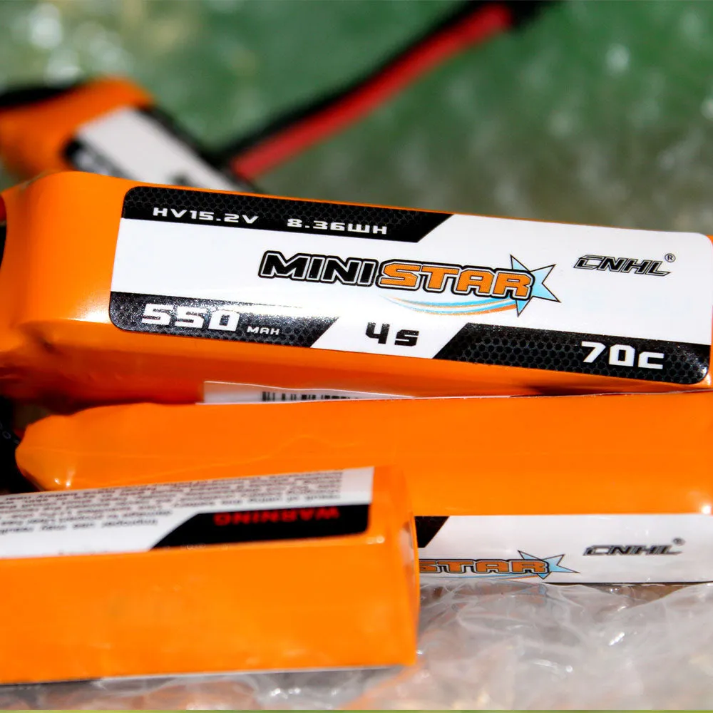 6 Packs CNHL MiniStar HV 550mAh 15.2V 4S 70C Lipo Battery with XT30U