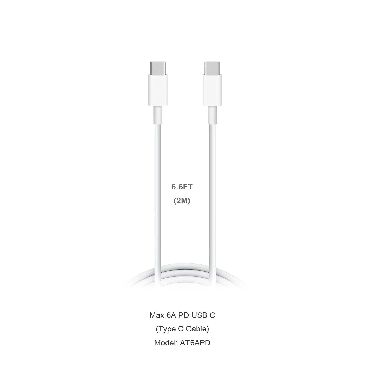 6.6FT 140W 96W 87W 67W 61W 30W 29W USB C Charge Cable for Apple MacBook Pro Air laptops iPad tablets and iPhone Smartphones Charging Cable