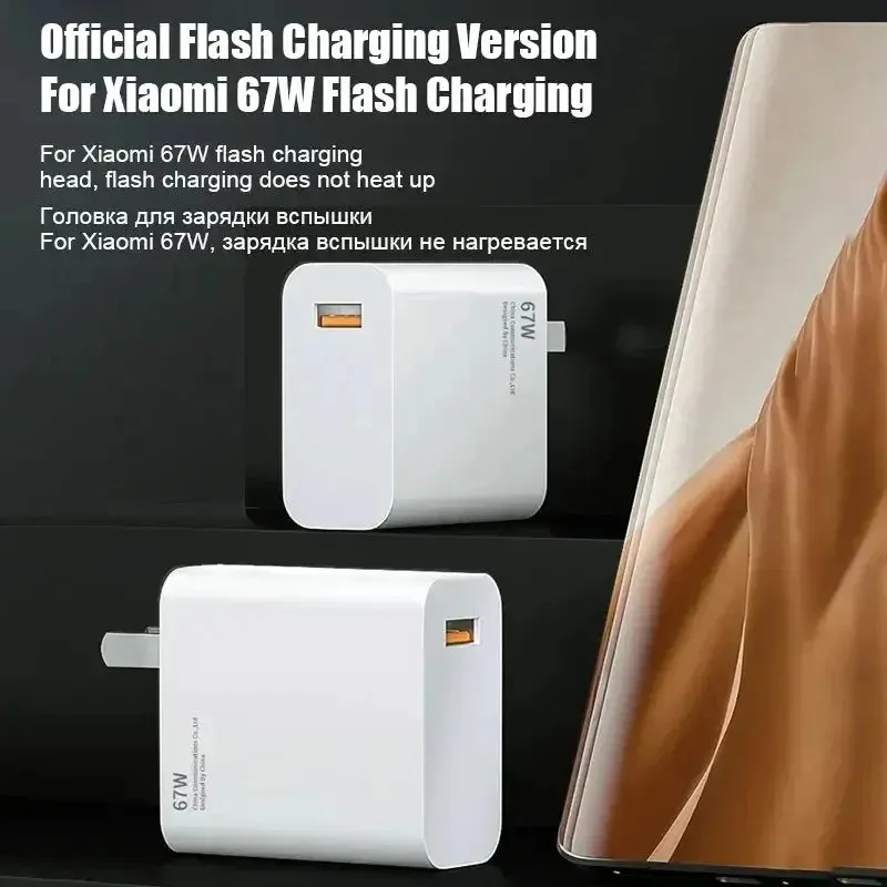 67W Original USB Fast Charger for Xiaomi