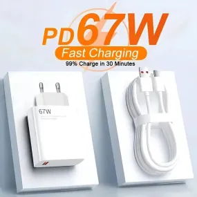 67W Original USB Fast Charger for Xiaomi