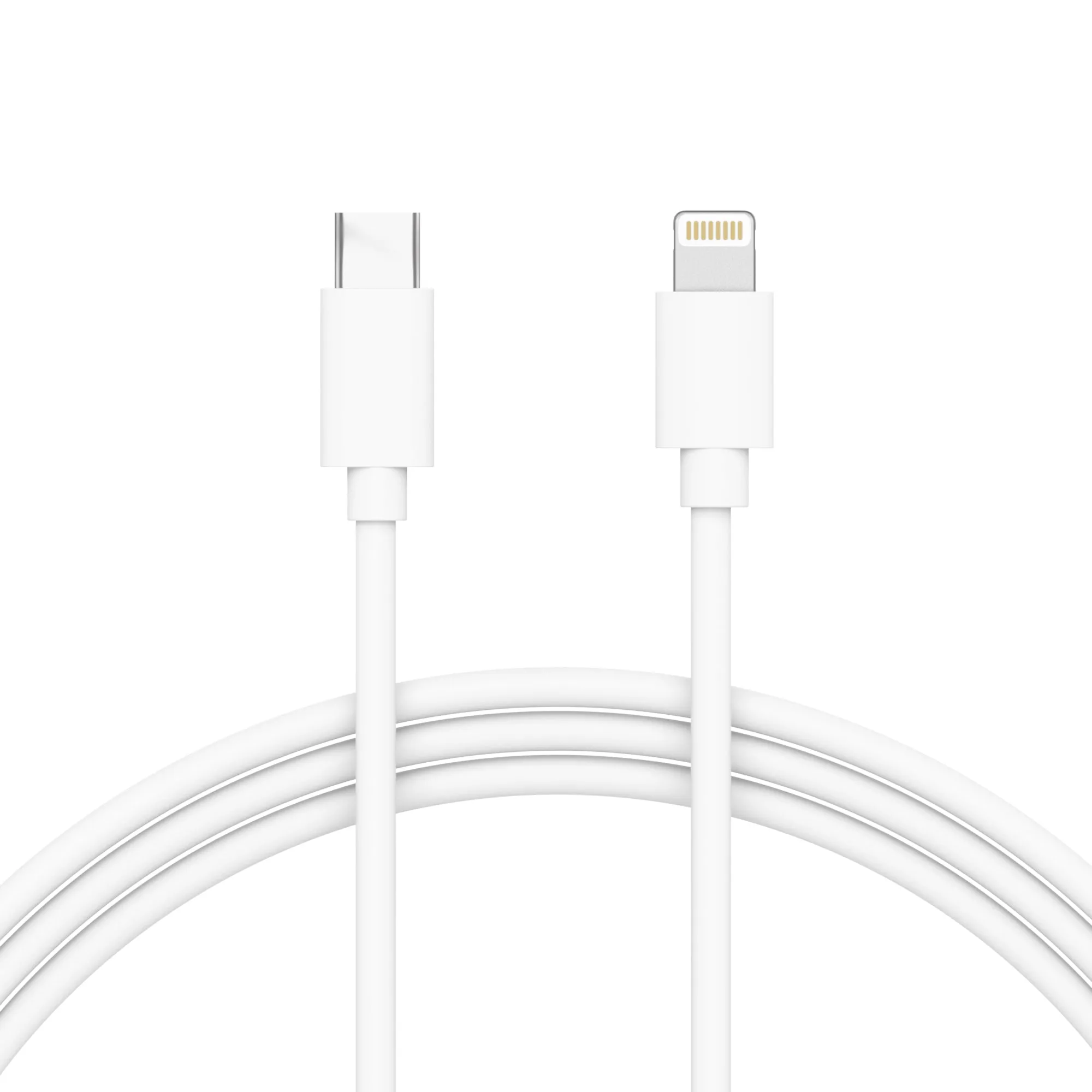 6ft Lightning to USB-C PVC Cable - White