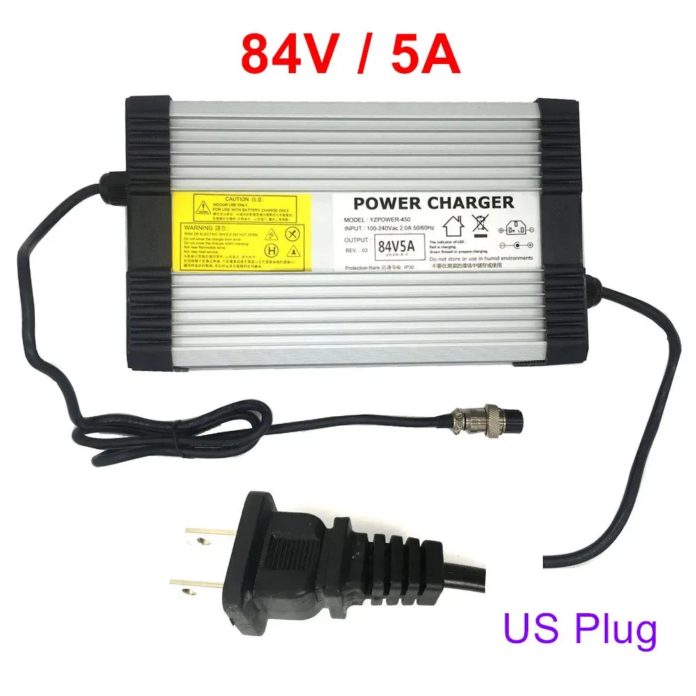 84V 5A/2A Charger for 72V Electric Scooter adapter loader 84V 5A fast charger