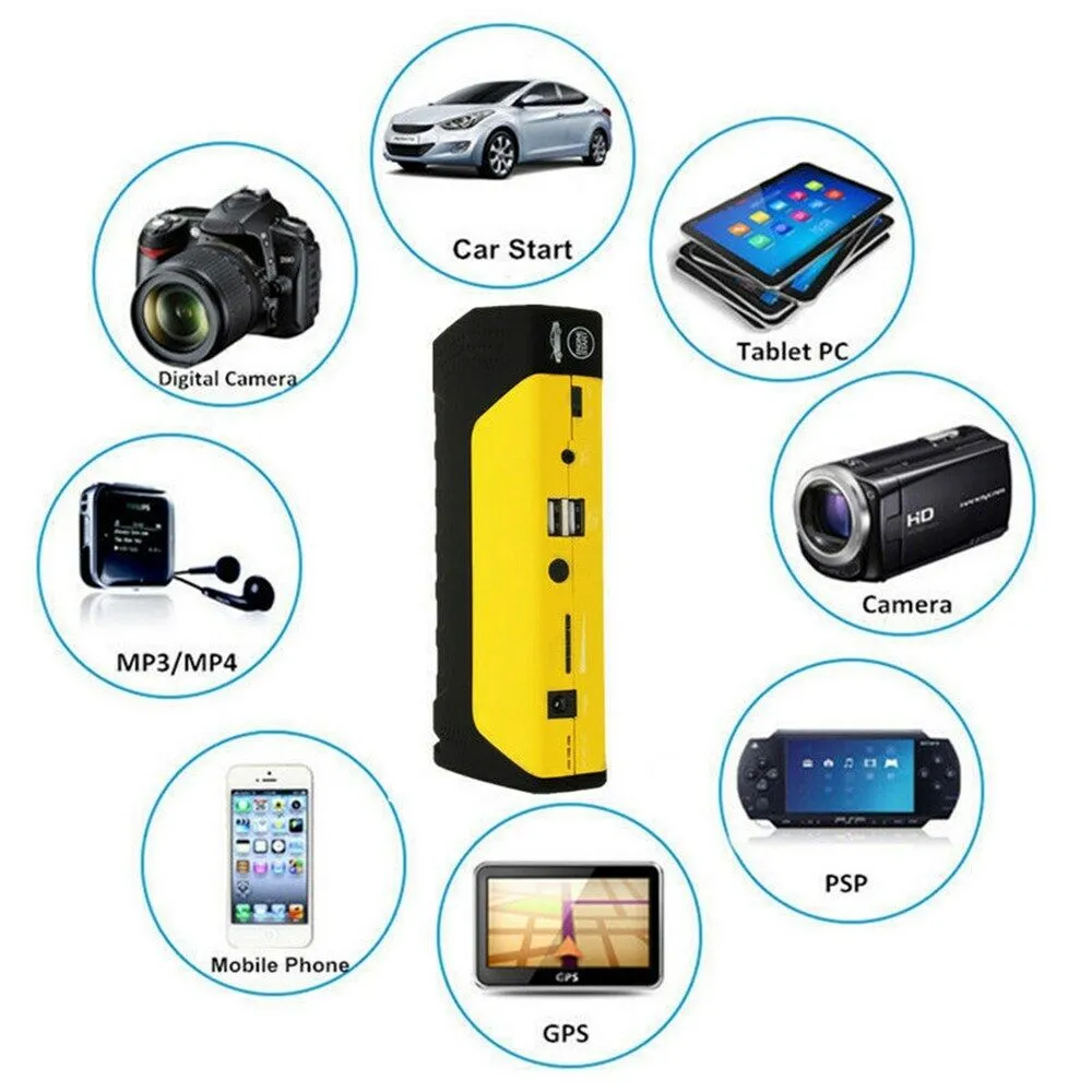 99800Mah 12V Automobile Emergency Jump Starter With Powerbank And Led Light Ng-65