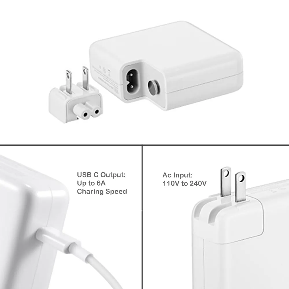 A1719 87W USB-C Charger with USB C cable for Apple MacBook Pro Air 87W 67W USB-C Laptop Power Supply A1719 Ac Adapter