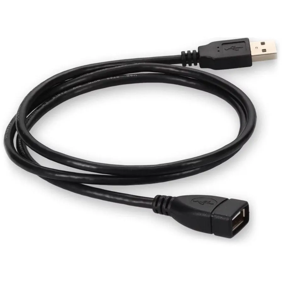 AddOn 3ft USB 2.0 (A) Male to Female Black Cable