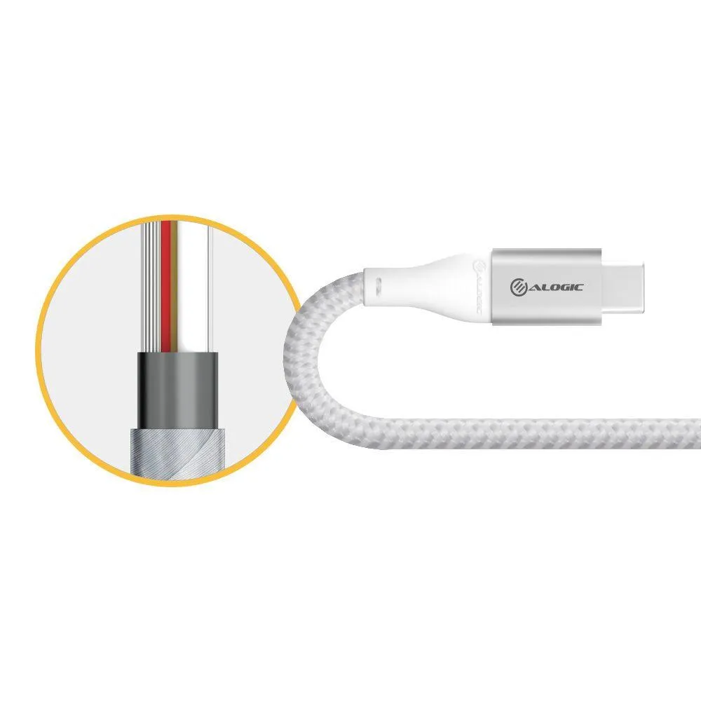 ALOGIC Super Ultra USB 2.0 USB-C to USB-A Cable - 3A|480Mbps - Silver - 1.5m (ULCA21.5-SLV)