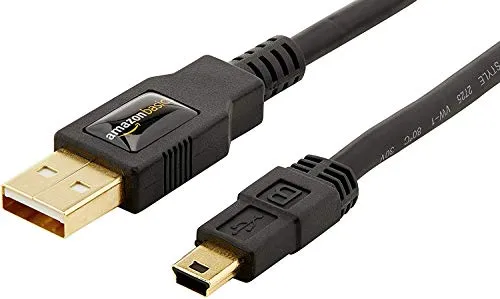 Amazon Basics USB 2.0 Charger Cable - A-Male to Mini-B Cord - 3 Feet (0.9 Meters)