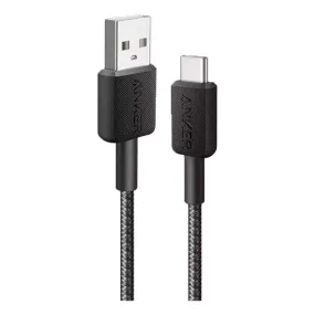 Anker 322 USB-C Kabel 15W m. Nylon 3m - Sort