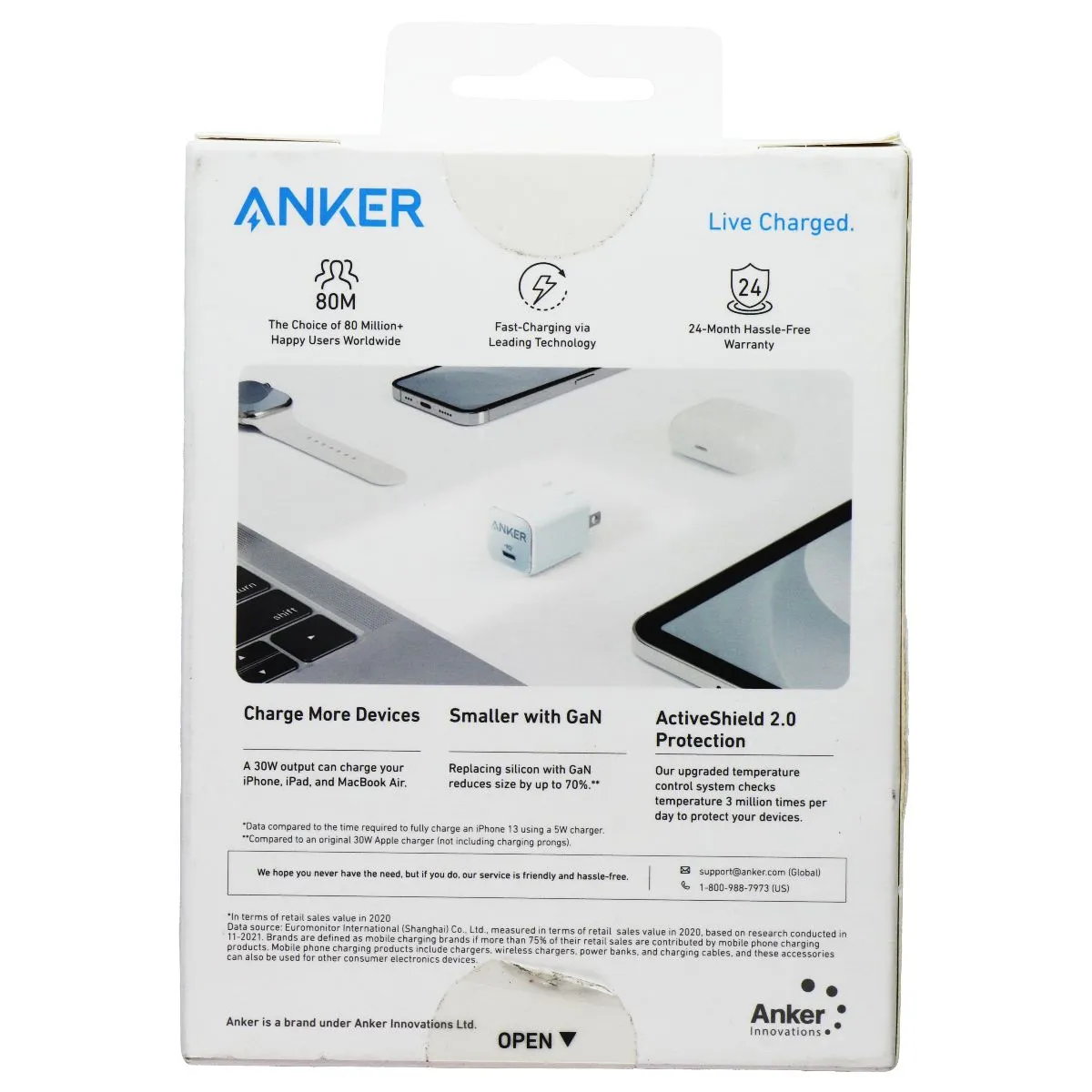 Anker 511 Series 5 USB-C Wall Charger (Nano 3/30W) - Aurora White (No Cable)