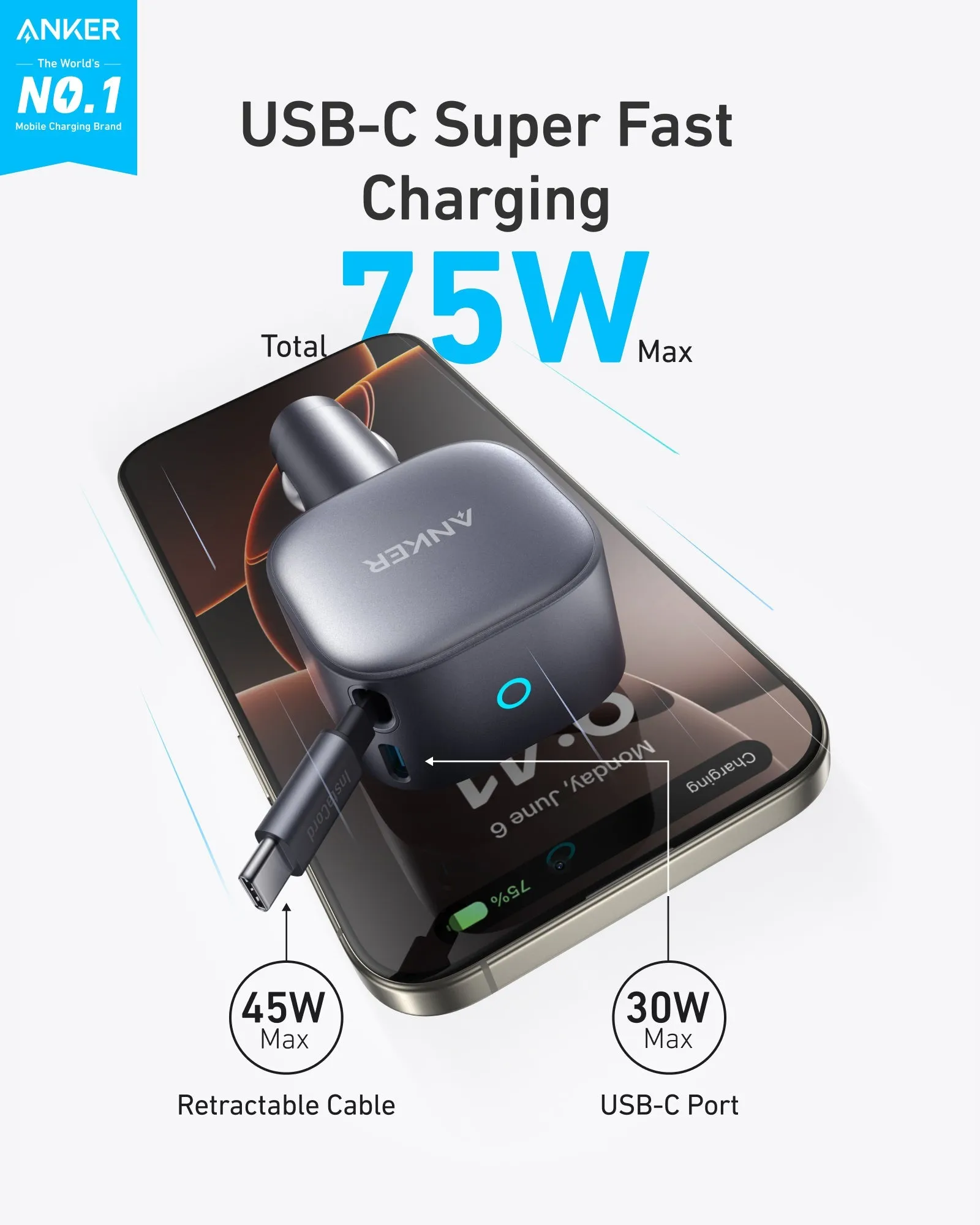 Anker Nano 75W Car Charger