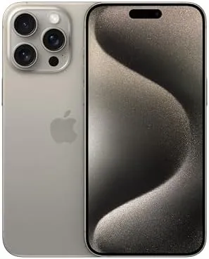 Apple iPhone 15 Pro Max, 256GB, Natural Titanium - Unlocked (Renewed Premium)