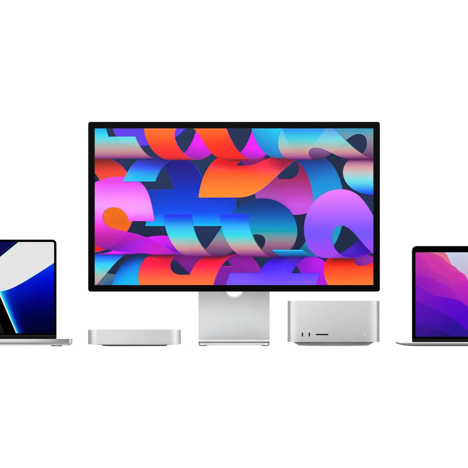 Apple Studio Display 27" 5K Retina Standard Glass Tilt/Height-Adjustable Monitor (MK0Q3VC/A) - Silver