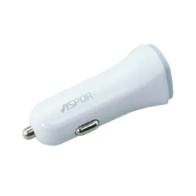 Aspor A903 Dual USB Car Charger with Type C Cable