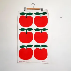 Australian Made Linen Wall Hanging - Red Apples