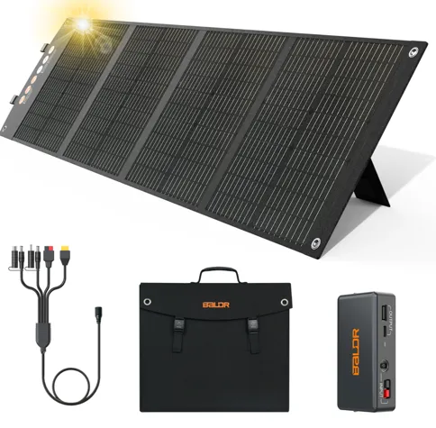 BALDR Portable Power Station 500W   120W Solar Panels