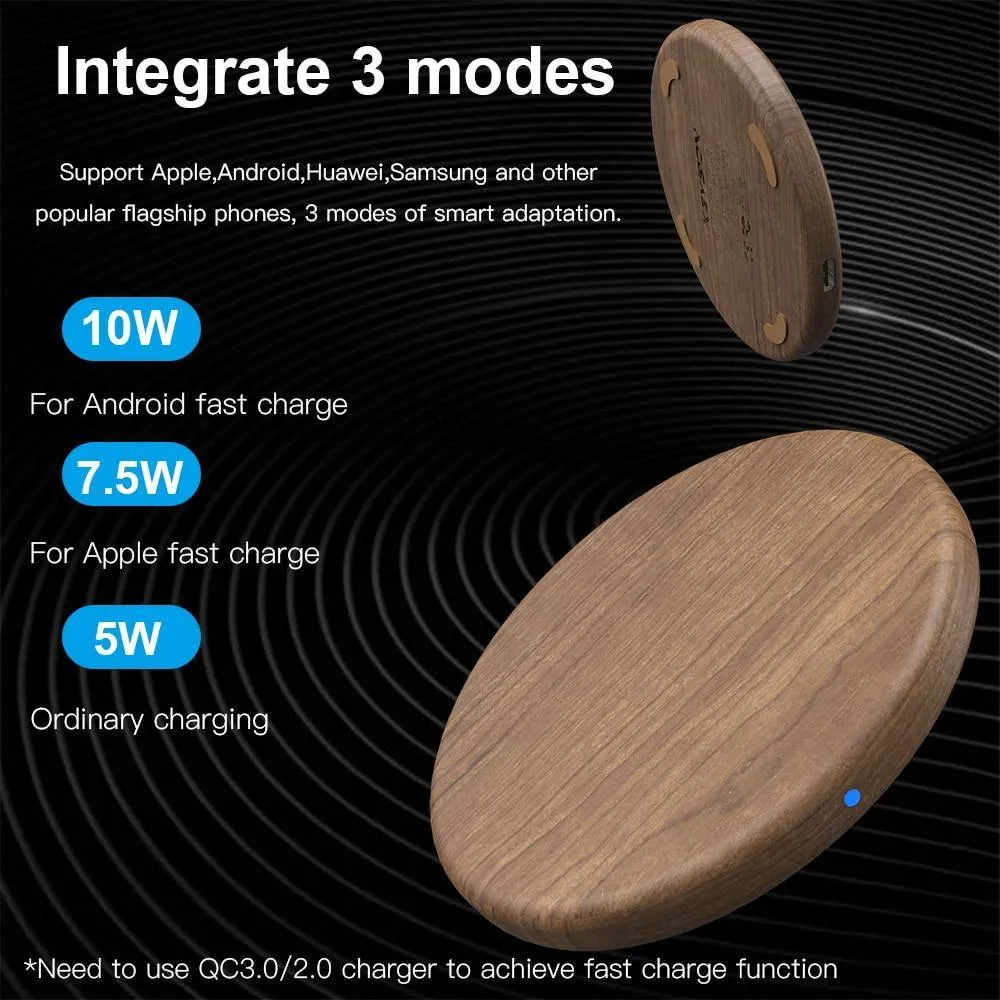 Bamboo USB Wireless Charger for Smartphones