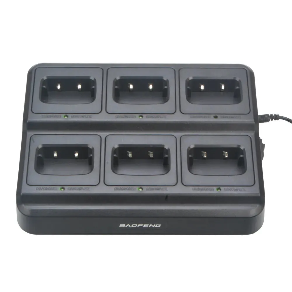 Baofeng BF-888S BF-888H BF-88E BF-777S BF-666S Walkie Talkie Six-Way Charger 6-Pocket Multi-Unit Charger 110-240V