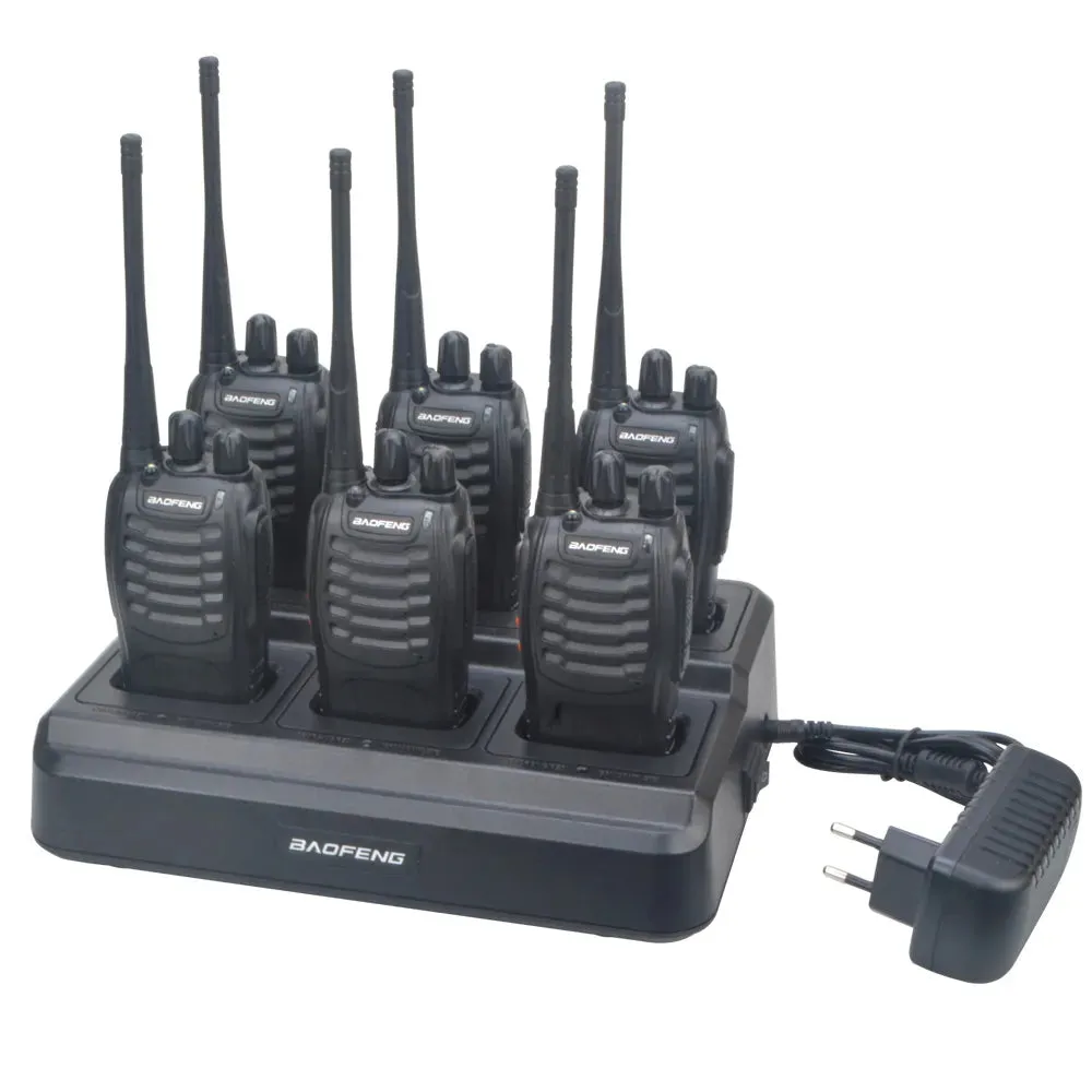 Baofeng BF-888S BF-888H BF-88E BF-777S BF-666S Walkie Talkie Six-Way Charger 6-Pocket Multi-Unit Charger 110-240V