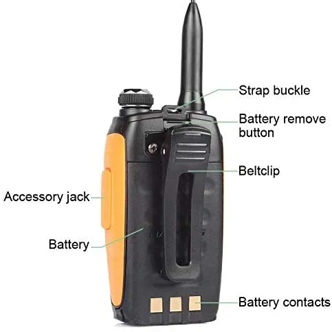 Baofeng GT-3 Mark II | Dual Band | 5W | Better Antenna | VOX | Flashlight | with Cable