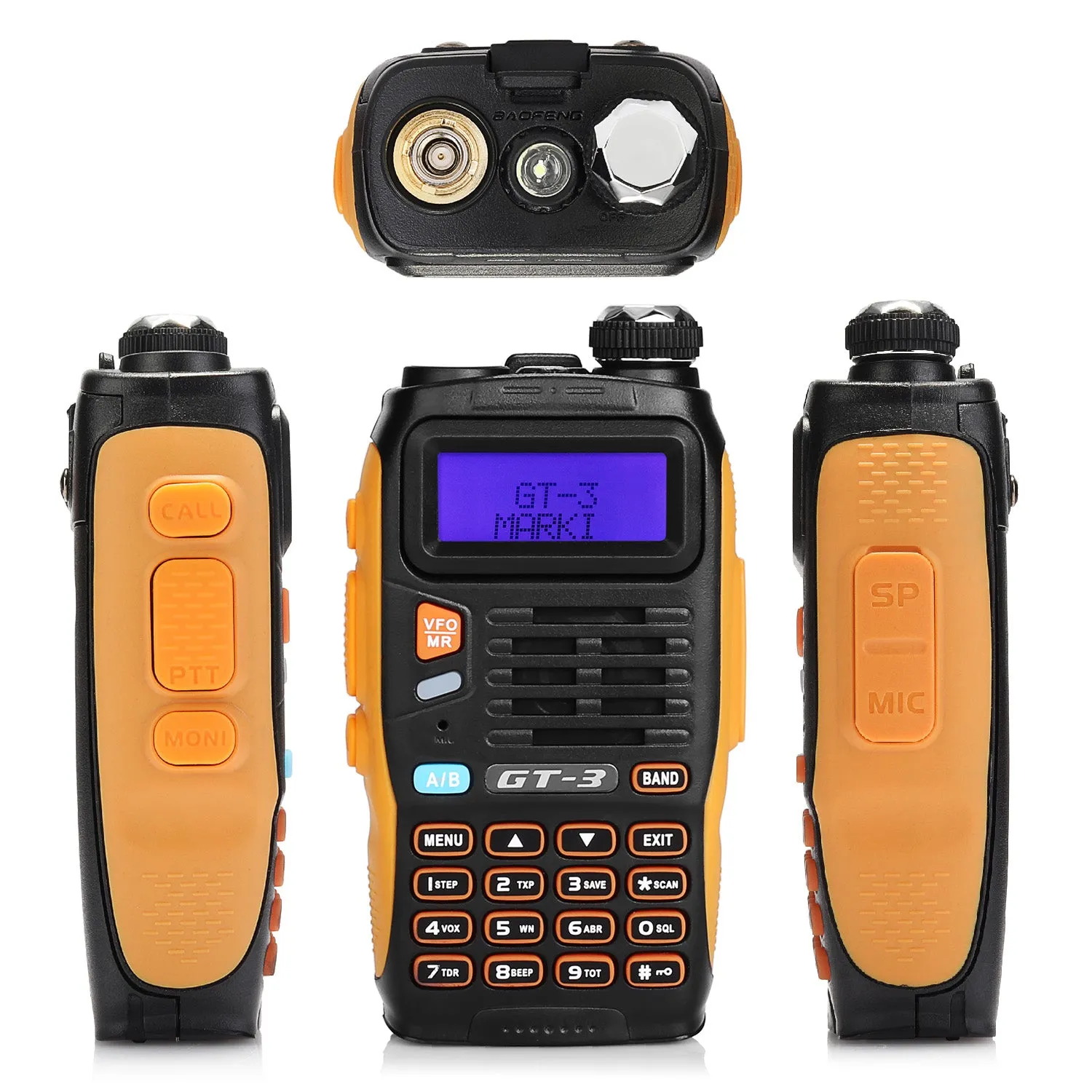 Baofeng GT-3 Mark II | Dual Band | 5W | Better Antenna | VOX | Flashlight | with Cable