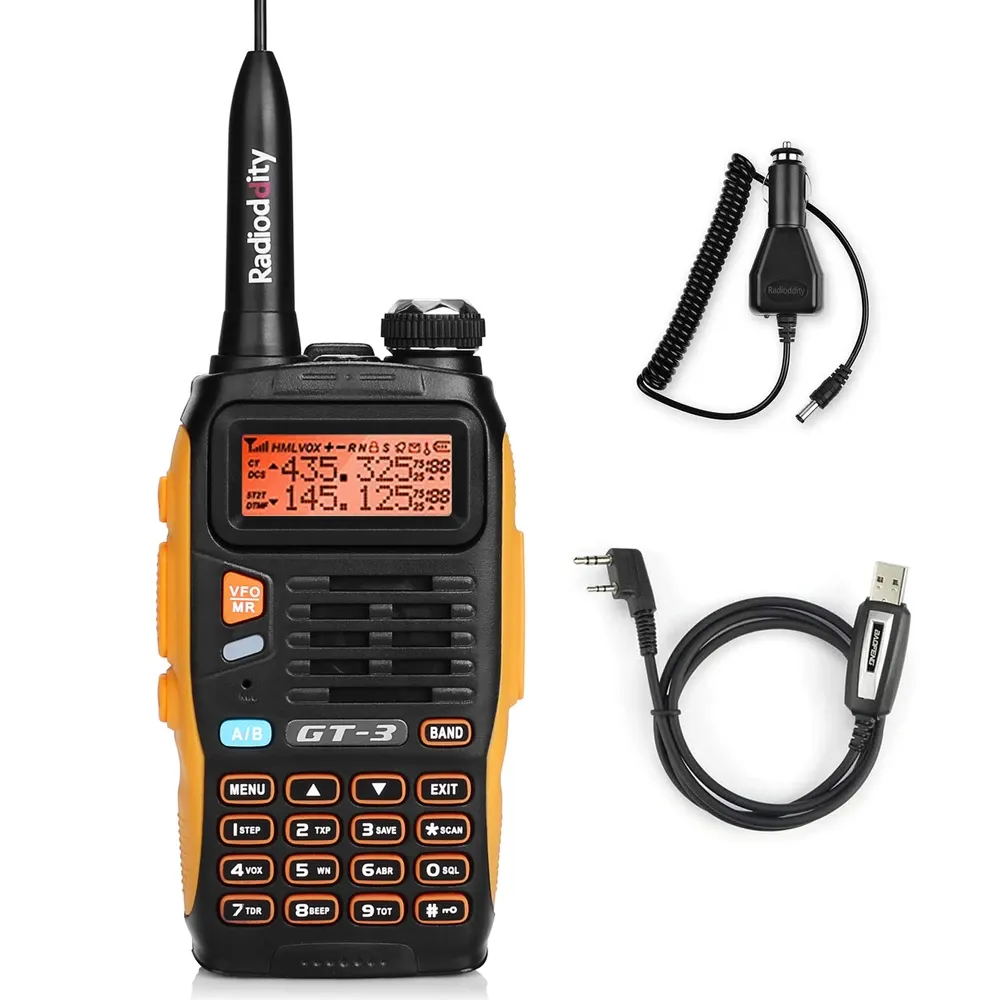 Baofeng GT-3 Mark II | Dual Band | 5W | Better Antenna | VOX | Flashlight | with Cable