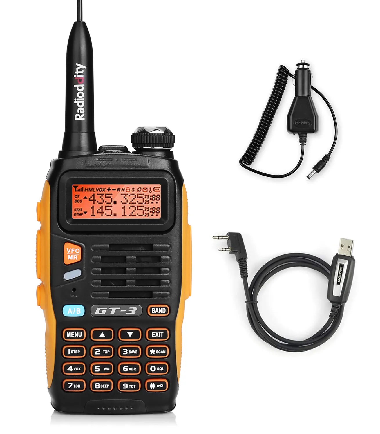 Baofeng GT-3 Mark II | Dual Band | 5W | Better Antenna | VOX | with Speaker & Cable [DISCONTINUED]