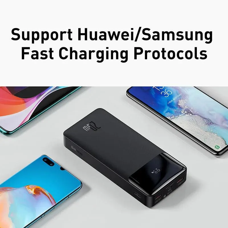 Baseus 20W PD Fast Charging Portable Power Bank - 20000mAh/10000mAh Battery Charger for iPhone 15, 14, 13 Pro Max & Xiaomi Devices