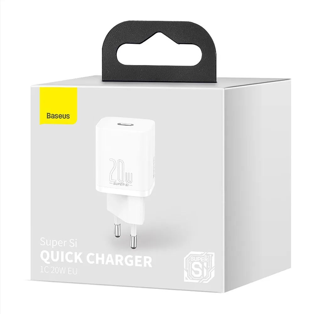 Baseus Charger Super Si Type-C 20W UK White