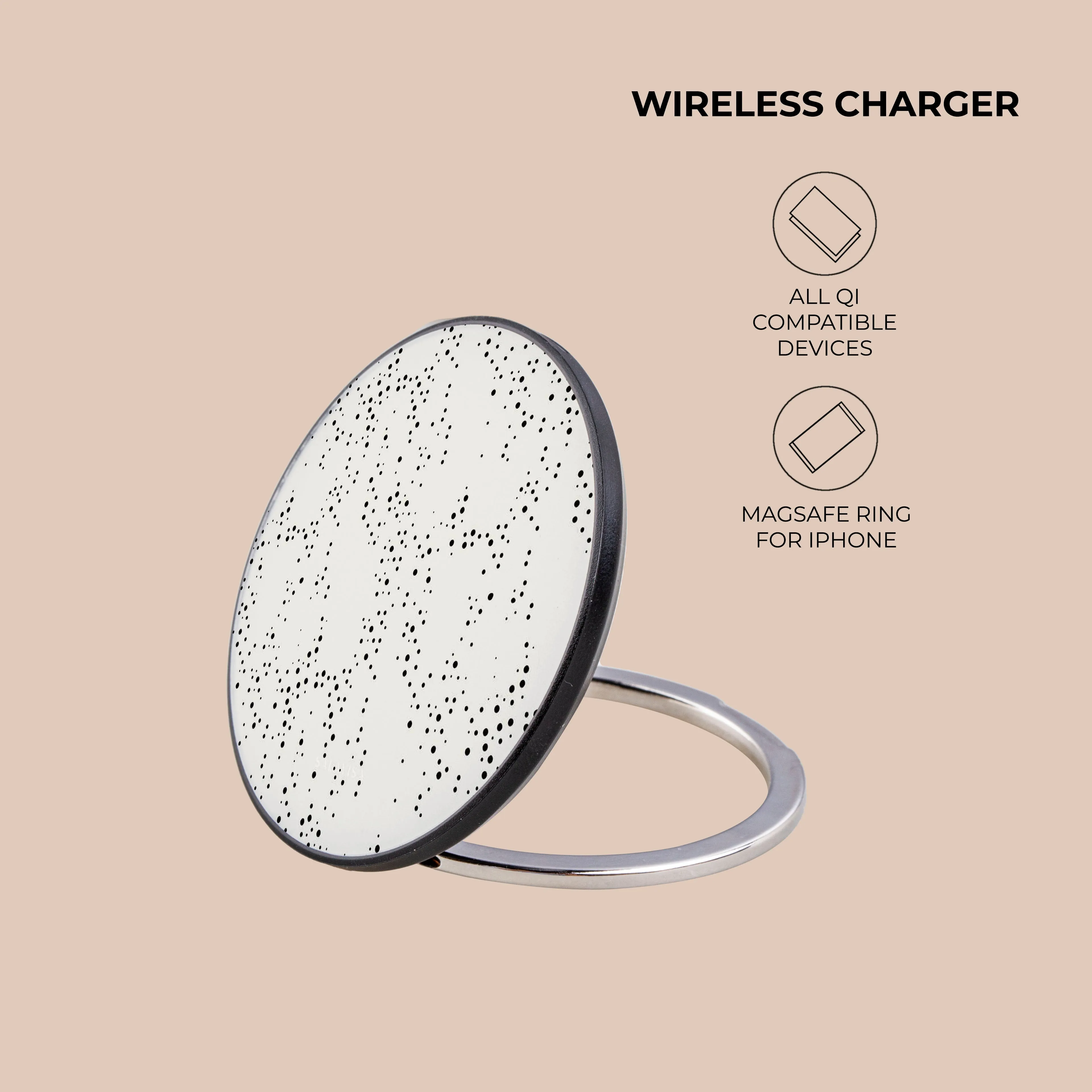 Beige Dots Wireless Charger