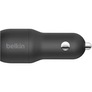 Belkin BoostCharge Dual USB-A Car Charger 24W, Lightning to USB-A Cable