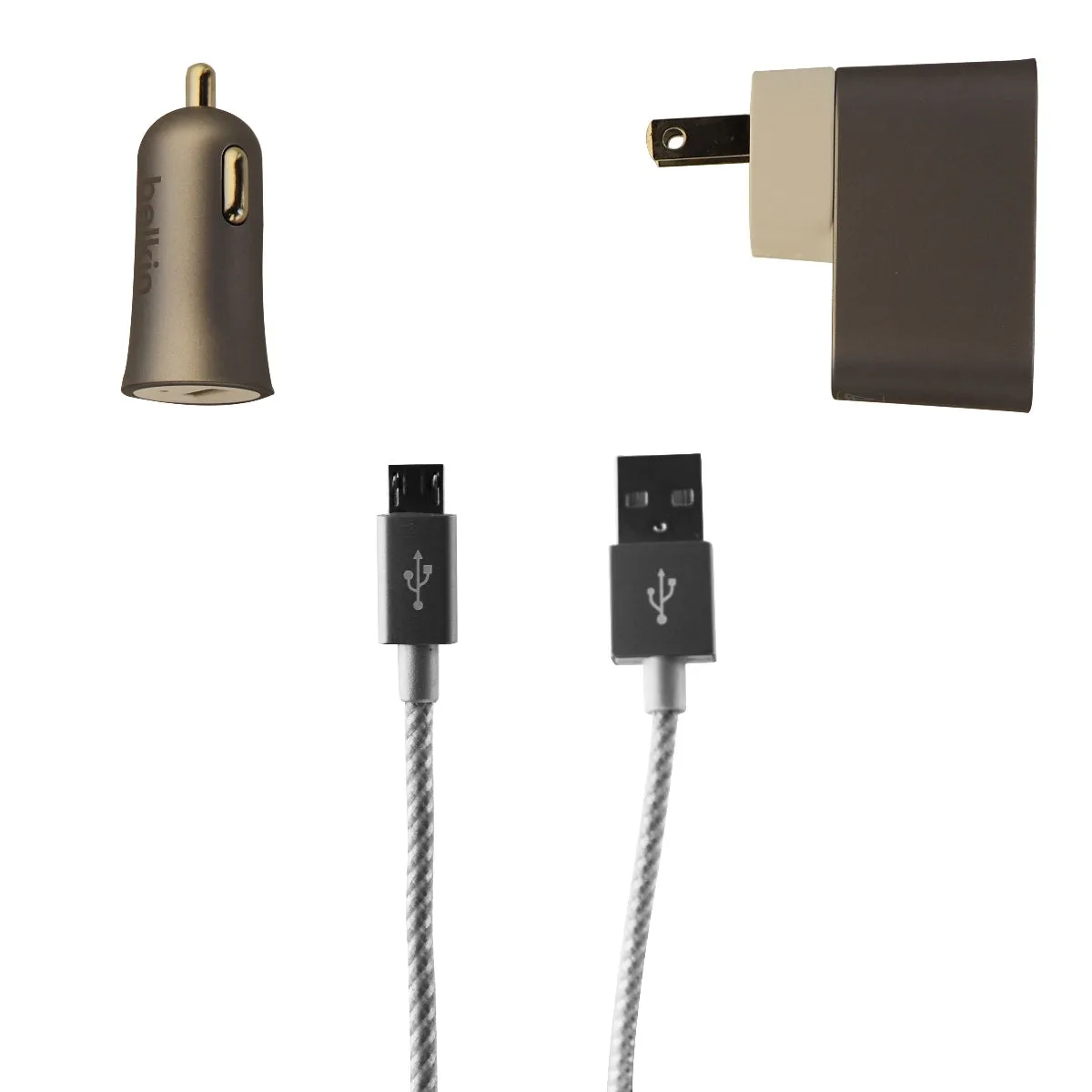 Belkin Mixit Up Series 2.4A Premium Charging Kit w/Micro USB Cable - Space Gray